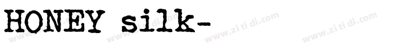 HONEY silk字体转换